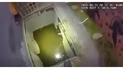 Body camera video captures rescue of dog trapped in storm drain
