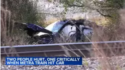 2 hurt after train hits vehicle in north suburbs: fire officials