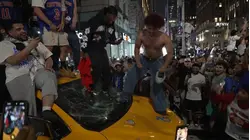 Rowdy fans pour into streets after NBA Finals game in NYC