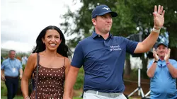 Steven Fisk mic'd up with wife Edith after winning Sanderson Farms
