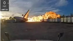 Dashcam video shows UPS plane falling from sky, leaving trail of flames