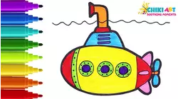 Submarine And An Ocean of Artistic Waves