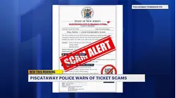 Piscataway police warning of ticket scams
