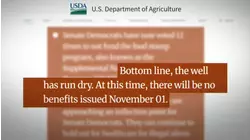 USDA announces that SNAP benefits will not go out next month amid government shutdown