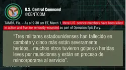 Tres militares de EE.UU. mueren en Kuwait. Trump dice que pueden fallecer más