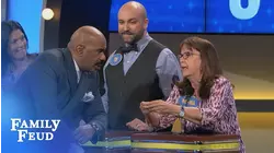 Me-Ma tells Steve a thing or two... about BRAS! | Family Feud