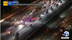 Several northbound lanes of 110 Fwy closed in South LA after pedestrian struck, killed