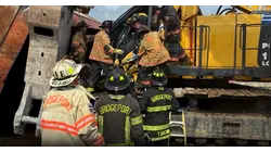 Construction worker saved after being pinned beneath tons of debris on Bridgeport Harbor