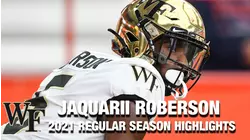 Jaquarii Roberson 2021 Regular Season Highlights | Wake Forest WR