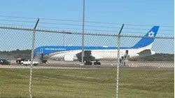 Israeli Prime Minister Benjamin Netanyahu lands at Stewart Airport ahead of UN address