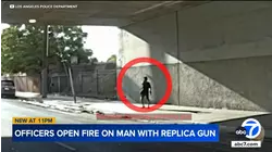New video shows moments before LAPD officers open fire on suspect armed with replica handgun
