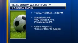 Watch party planned for FIFA Final Draw today ahead of 2026 World Cup