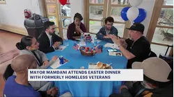 Mayor Mamdani shares Easter dinner with formerly homeless veterans