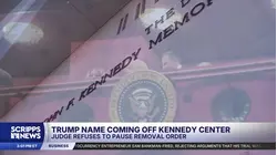 Trump's name set to be removed from Kennedy Center building