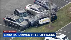2 officers hurt after 'erratic driver' rams police vehicles: Officials