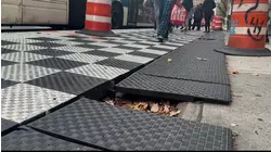 Belmont bus riders are concerned over an unsafe rubber ramp