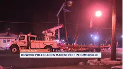 Somerville shuts major roadway after truck hits utility pole