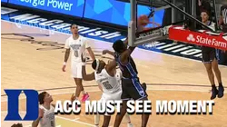 Duke's Mark Williams Gets The Alley-Oop Dunk | ACC Must See Moment
