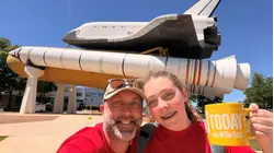 Dad Snaps Sunday Mug Shot With Daughter at Space Camp
