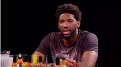 Joel Embiid Trusts the Process While Eating Spicy Wings