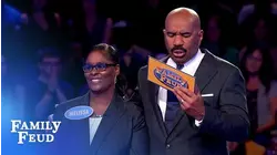Final answer! She needs 22 points for $20,000! | Family Feud