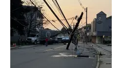 Pickup truck driver falls asleep, crashes into utility pole and box truck in Bloomingdale