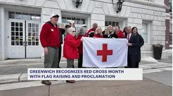 Greenwich recognizes Red Cross Month with flag raising and proclamation