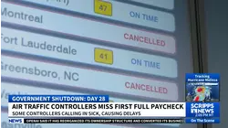 Air traffic controllers just missed their first full paycheck due to the shutdown
