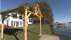Old Log Gazebo